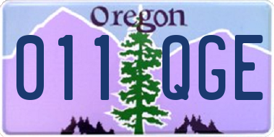OR license plate 011QGE