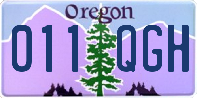 OR license plate 011QGH