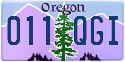 OR license plate 011QGI