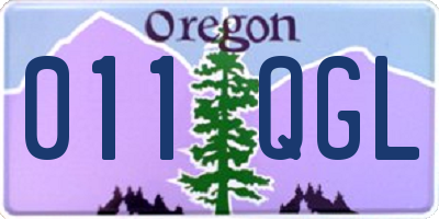 OR license plate 011QGL