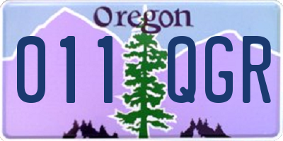 OR license plate 011QGR