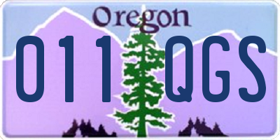 OR license plate 011QGS