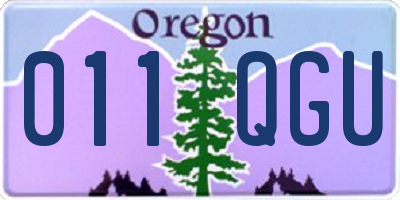 OR license plate 011QGU