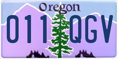 OR license plate 011QGV