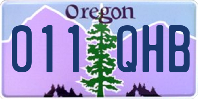 OR license plate 011QHB