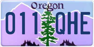 OR license plate 011QHE