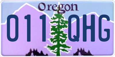 OR license plate 011QHG