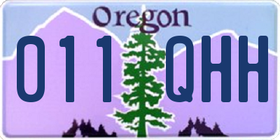 OR license plate 011QHH