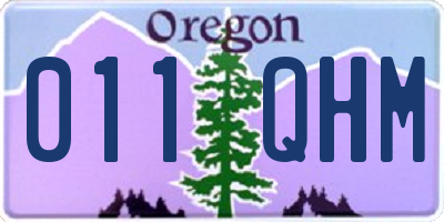 OR license plate 011QHM