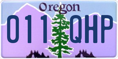 OR license plate 011QHP
