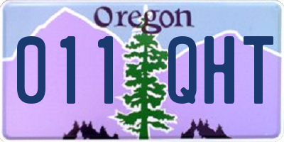 OR license plate 011QHT