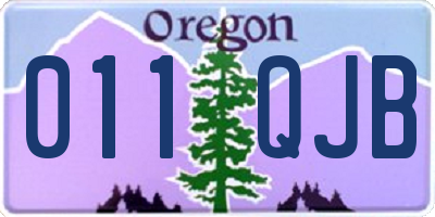 OR license plate 011QJB