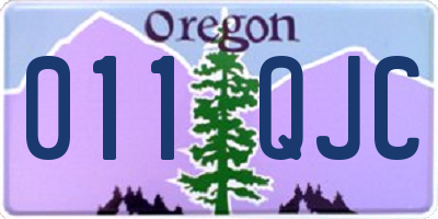 OR license plate 011QJC