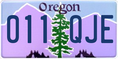OR license plate 011QJE