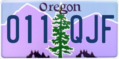 OR license plate 011QJF