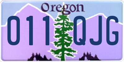 OR license plate 011QJG