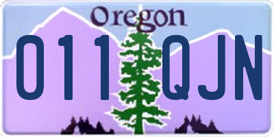 OR license plate 011QJN