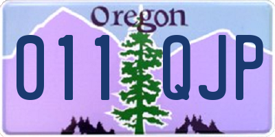 OR license plate 011QJP