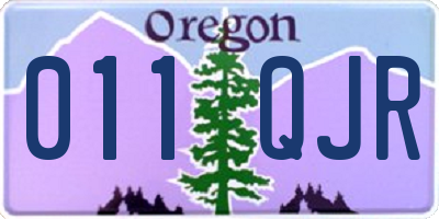 OR license plate 011QJR