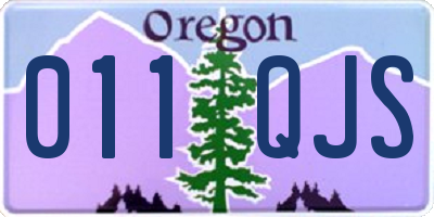 OR license plate 011QJS
