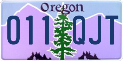 OR license plate 011QJT
