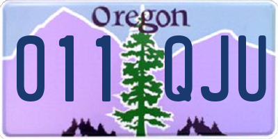 OR license plate 011QJU