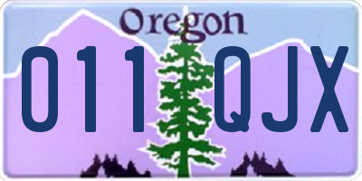 OR license plate 011QJX