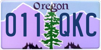 OR license plate 011QKC