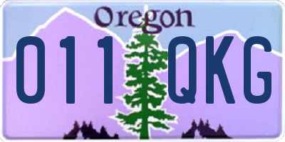 OR license plate 011QKG