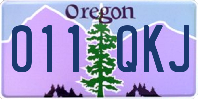 OR license plate 011QKJ