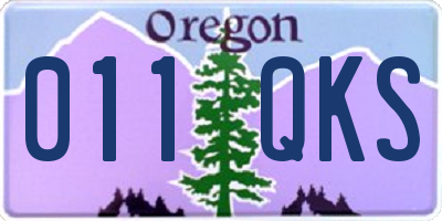 OR license plate 011QKS