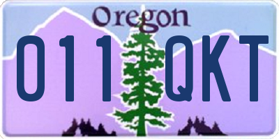 OR license plate 011QKT