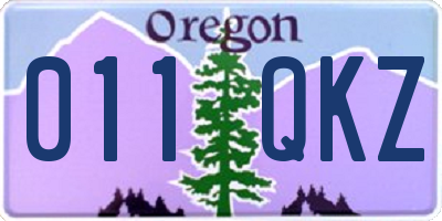 OR license plate 011QKZ