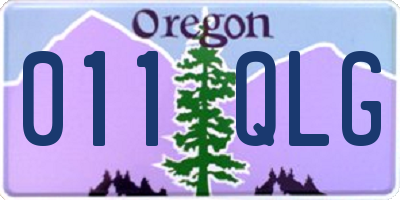 OR license plate 011QLG