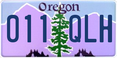 OR license plate 011QLH