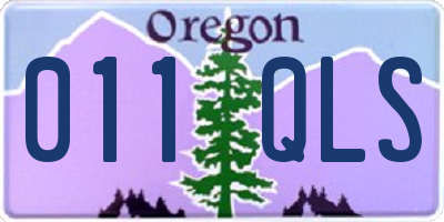 OR license plate 011QLS