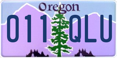 OR license plate 011QLU