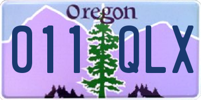 OR license plate 011QLX