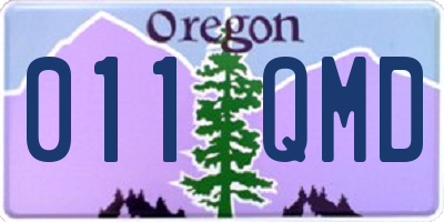 OR license plate 011QMD