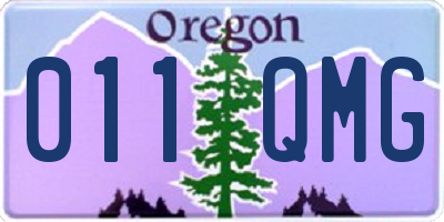 OR license plate 011QMG