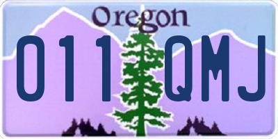 OR license plate 011QMJ