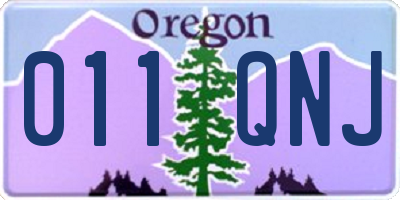 OR license plate 011QNJ