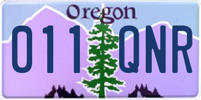 OR license plate 011QNR