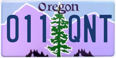 OR license plate 011QNT