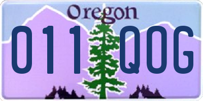 OR license plate 011QOG