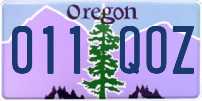 OR license plate 011QOZ