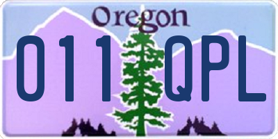 OR license plate 011QPL