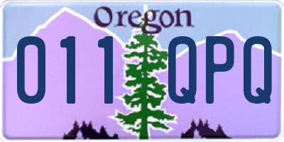 OR license plate 011QPQ