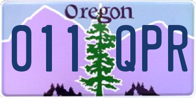 OR license plate 011QPR