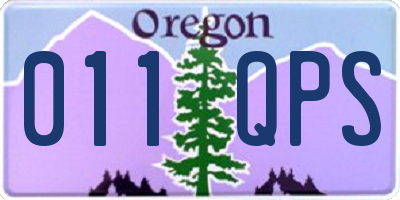 OR license plate 011QPS